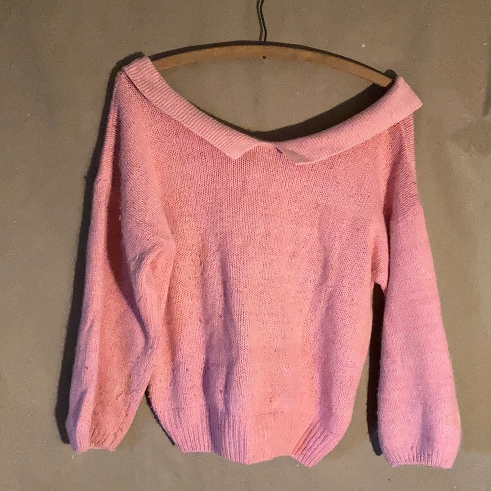 Cry baby esq pink crop sweater